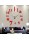Αυτοκόλλητο Ρολόι Τοίχου 3D DIY Mirror Με Νούμερα - Μεγάλο - C1040 - TWELVE - Κόκκινο