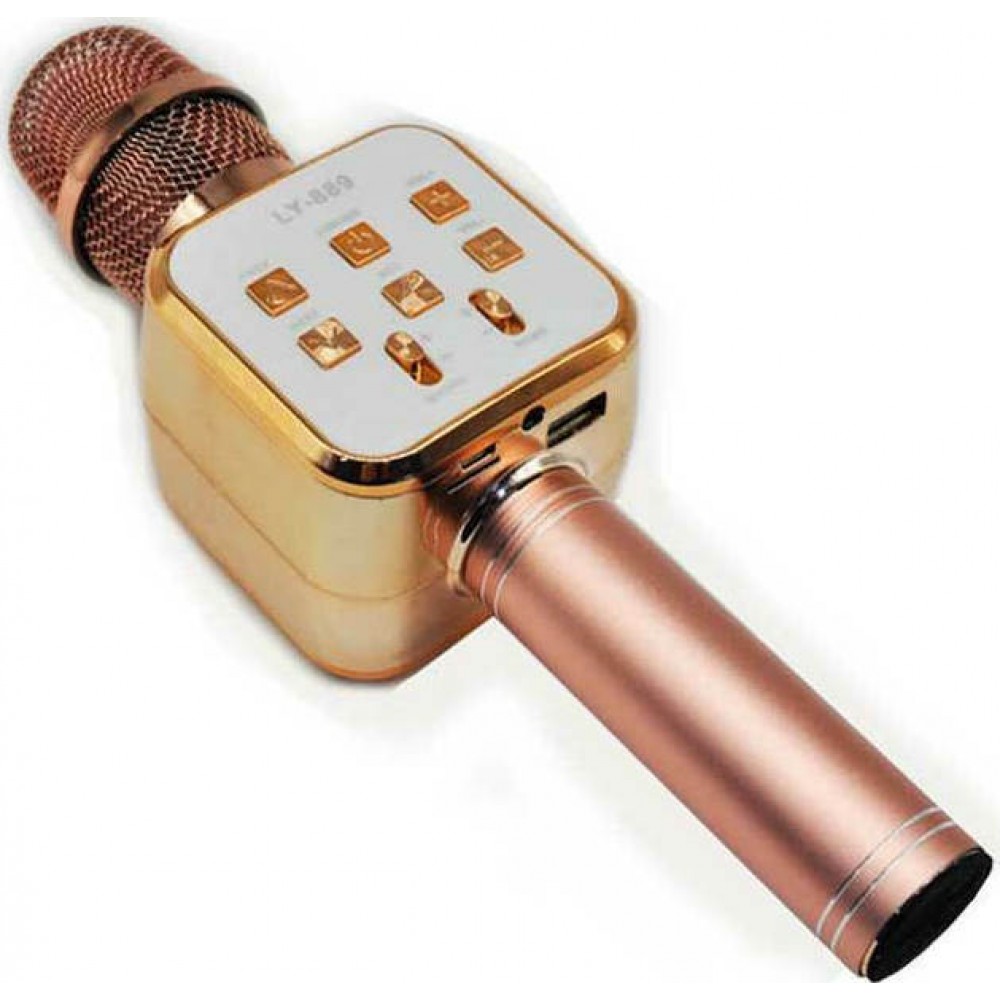 Ασύρματο Bluetooth μικρόφωνο Hi-Fi Speaker LY-889 - Ροζ χρυσό - C1219