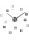 Αυτοκόλλητο Ρολόι Τοίχου Ακρυλικό Τετράγωνα με νούμερα - Μεγάλο - C1391 -  Ασημί
