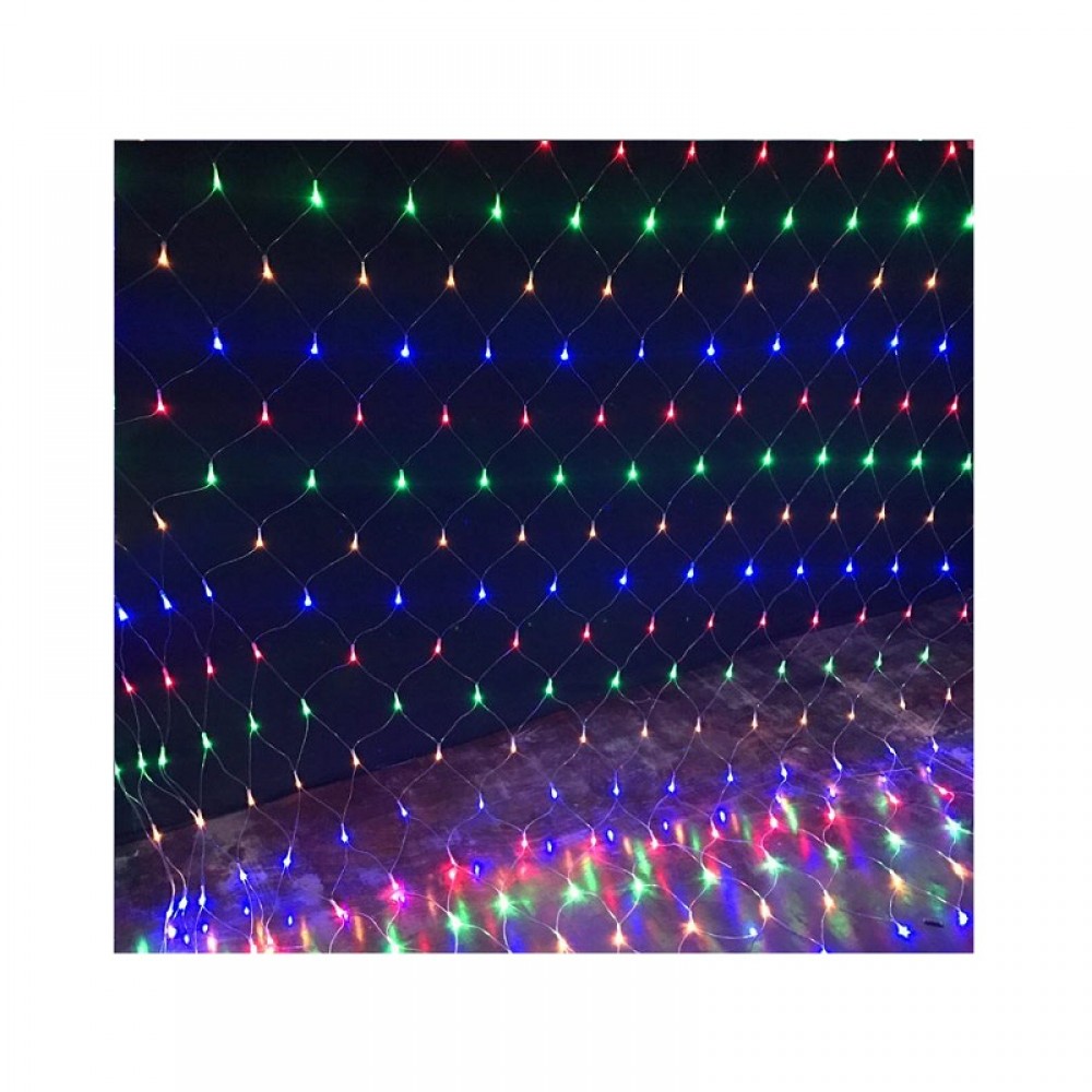 Χριστουγεννιάτικο δίχτυ με φωτάκια – 160 Led – RGB – C1489