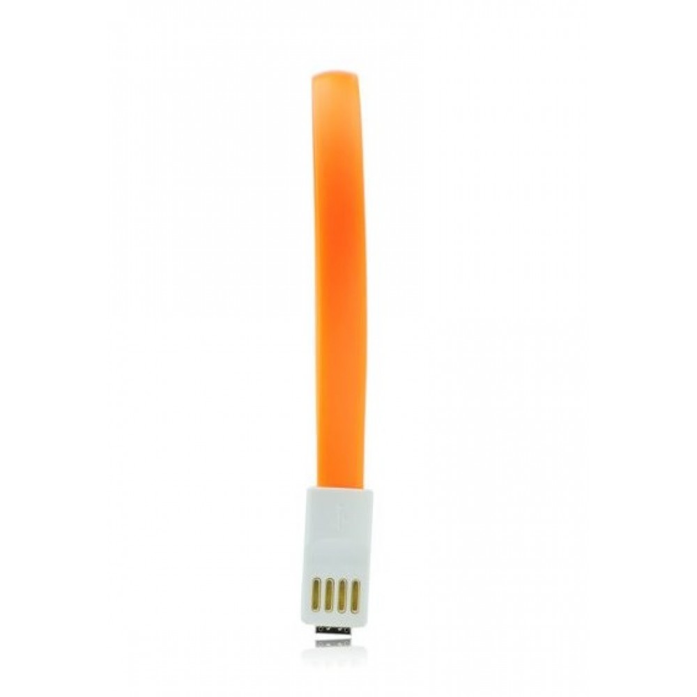 Καλώδιο USB 2.0 ΑM/Micro B με Μαγνήτη Πορτοκαλί