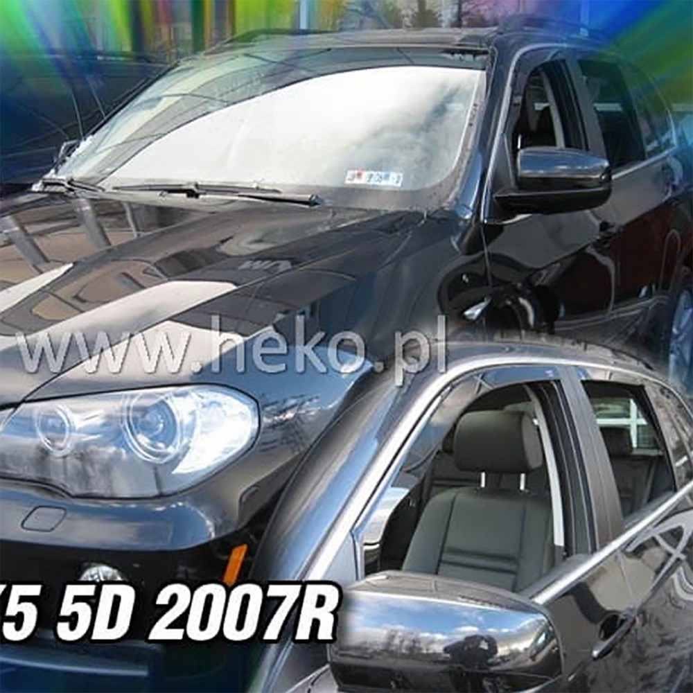 BMW X5 5D E70 2007-2013 ΖΕΥΓΑΡΙ ΑΝΕΜΟΘΡΑΥΣΤΕΣ ΑΠΟ ΕΥΚΑΜΠΤΟ ΦΙΜΕ ΠΛΑΣΤΙΚΟ HEKO - 2 ΤΕΜ.